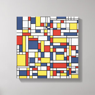 Mondrian De Stijl Pattern Leinwanddruck