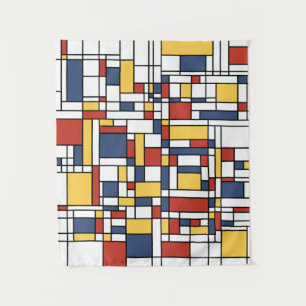 Mondrian De Stijl Pattern Wandteppich