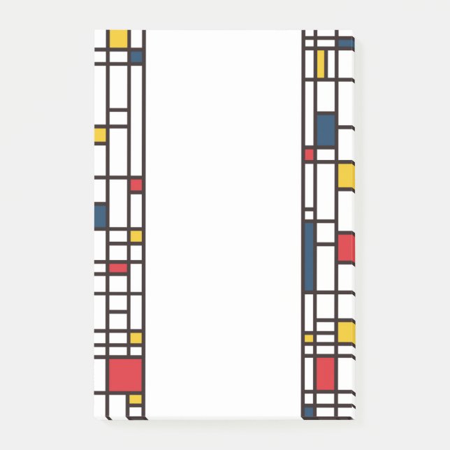 Mondrian De Stijl Post-it Klebezettel (Vorderseite)
