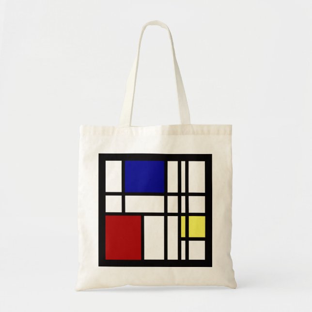 Mondrian Eindrucks-Kunst Tragetasche (Vorne)
