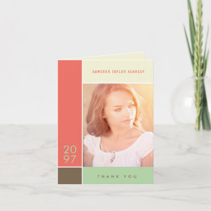 Mondrian Einfache Farbblöcke Abschlussfoto Dankeskarte