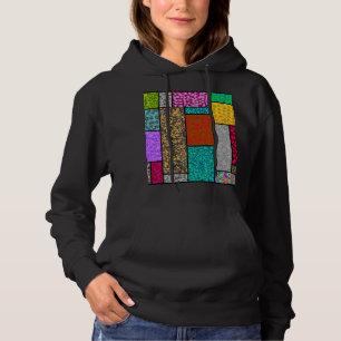 Mondrian Floral Graphic Design Abstraction Hoodie