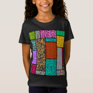 Mondrian Florale Grafikdesign-Abstraktion T-Shirt