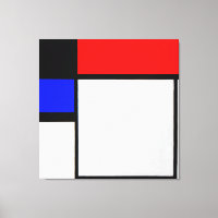 MONDRIAN FOX TROT B mit BLACK, RED, BLUE & YELLOW