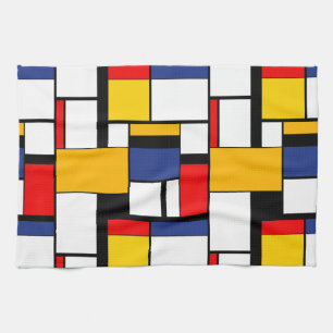 Mondrian Geometric Minimalistisch Comopsition Mode Geschirrtuch