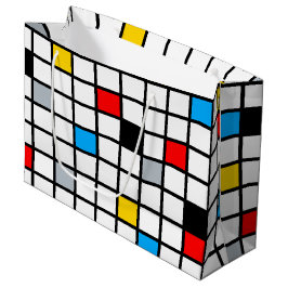 Mondrian Geometric Minimalistisch Comopsition Mode Große Geschenktüte