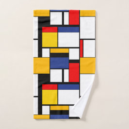 Mondrian Geometric Minimalistisch Comopsition Mode Handtuch