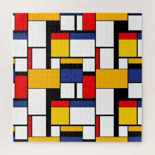 Mondrian Geometric Minimalistisch Comopsition Mode Puzzle