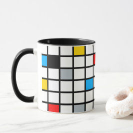 Mondrian Geometric Minimalistisch Comopsition Mode Tasse