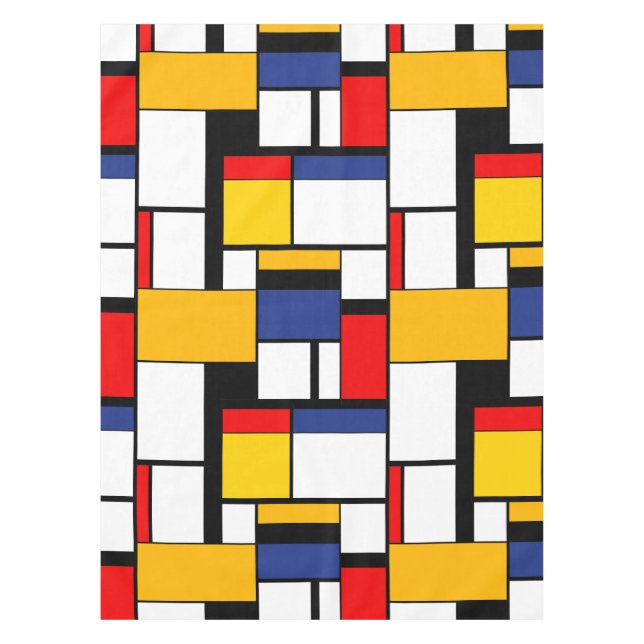 Mondrian Geometric Minimalistisch Comopsition Mode Tischdecke (Vorderseite)