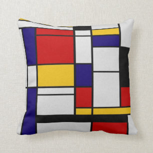 Mondrian Geometrie Kissen