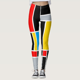 Mondrian geometrische Primärfarben Leggings