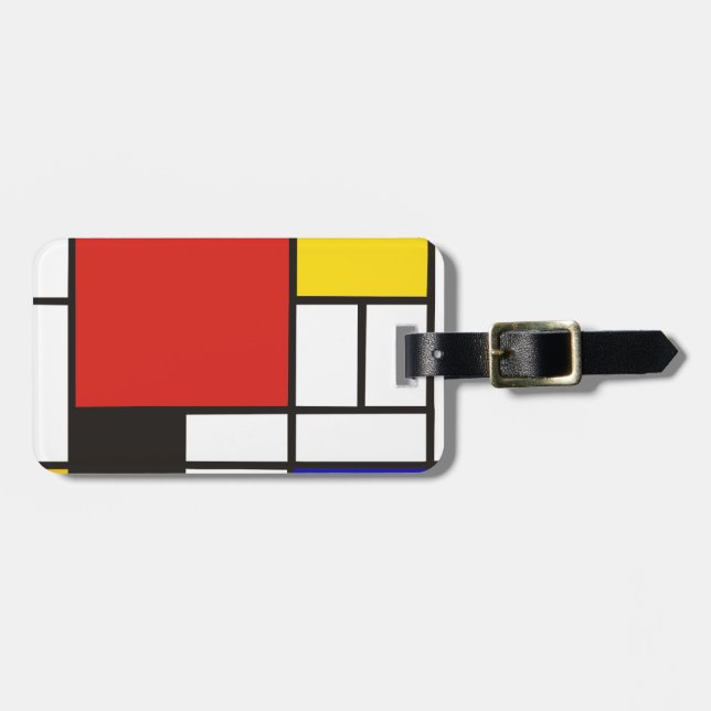 Mondrian Gepäckanhänger (Vorderseite horizontal)