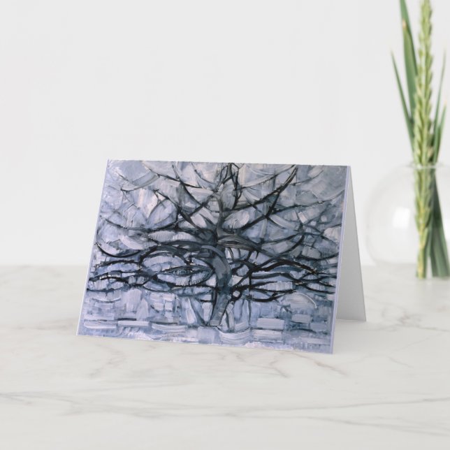 Mondrian - Gray Tree, berühmtes Gemälde, Karte (Vorderseite)
