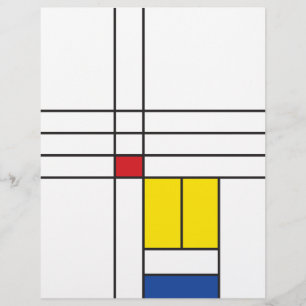 Mondrian II Minimalistisch De Stijl Modernes Art D Flyer