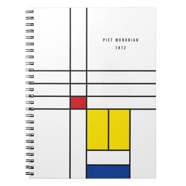 Mondrian II Minimalistisch De Stijl Modernes Art D Notizblock (Vorderseite)