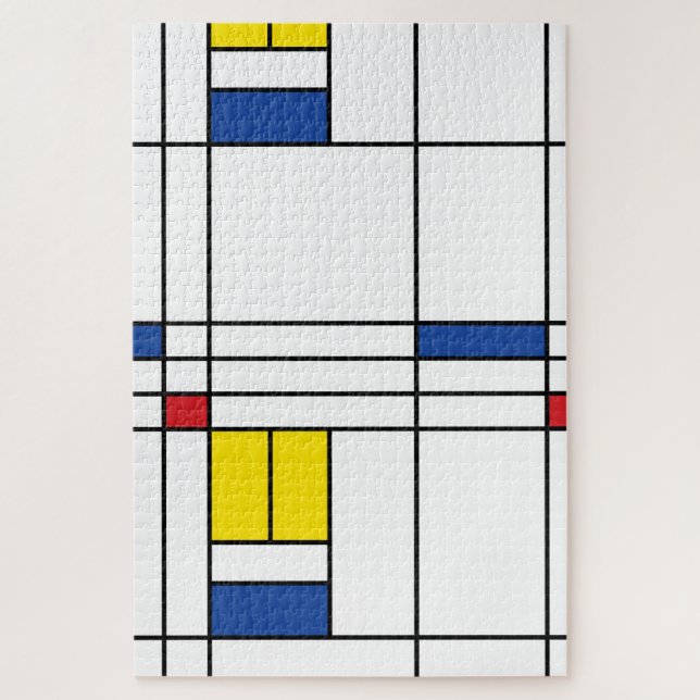 Mondrian II Minimalistisch De Stijl Modernes Art D Puzzle (Vertikal)