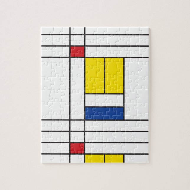 Mondrian II Minimalistisch De Stijl Modernes Art D Puzzle (Vertikal)