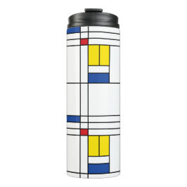 Mondrian II Minimalistisch De Stijl Modernes Art D Thermosbecher