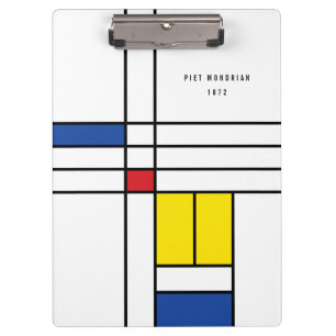 Mondrian II Minimalistischer De Stijl Moderne Kuns Klemmbrett