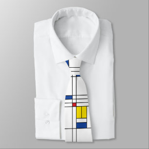 Mondrian II Minimalistischer De Stijl Moderne Kuns Krawatte