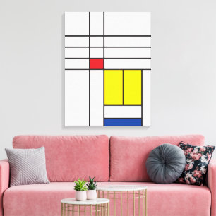 Mondrian II Minimalistischer De Stijl Moderne Kuns Leinwanddruck