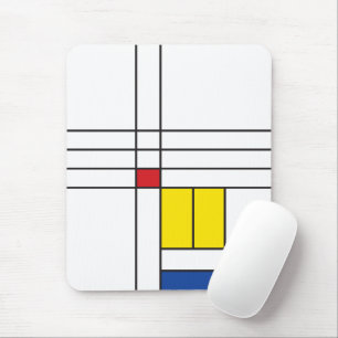 Mondrian II Minimalistischer De Stijl Moderne Kuns Mousepad