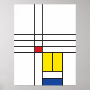 Mondrian II Minimalistischer De Stijl Moderne Kuns Poster
