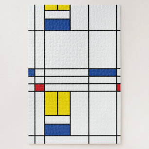 Mondrian II Minimalistischer De Stijl Moderne Kuns Puzzle