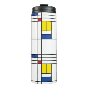 Mondrian II Minimalistischer De Stijl Moderne Kuns Thermosbecher