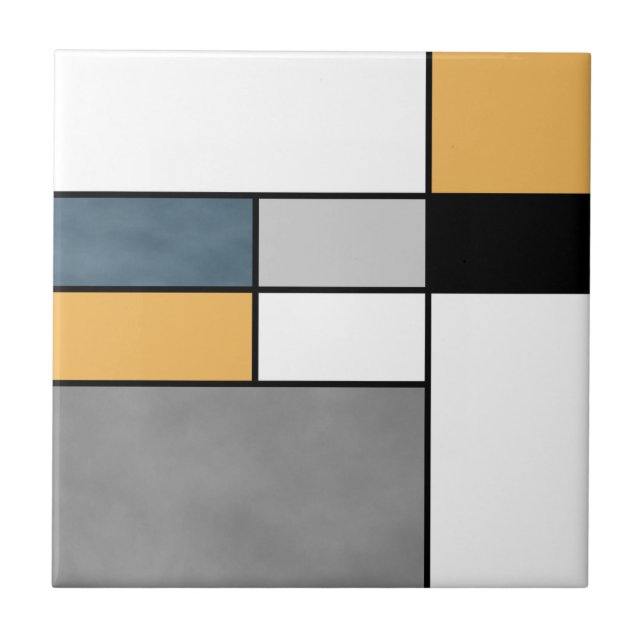 Mondrian Inspiration Fliese (Vorderseite)