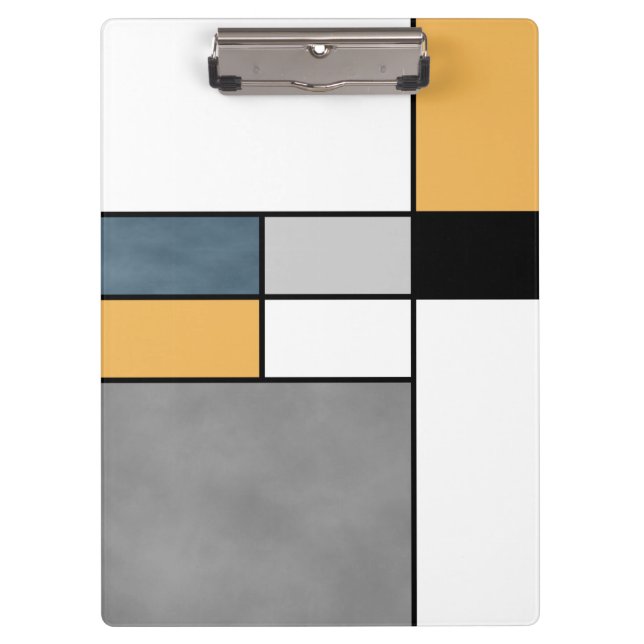 Mondrian Inspiration Klemmbrett (Vorderseite)