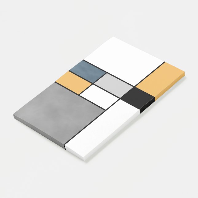 Mondrian Inspiration Post-it Klebezettel (angewinkelt)