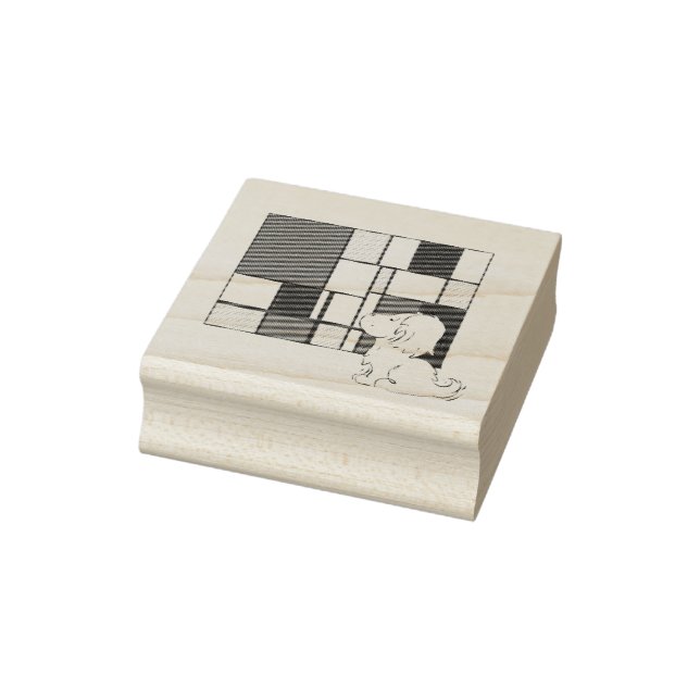 Mondrian Inspired Chamomile Gummistempel (Stempel)