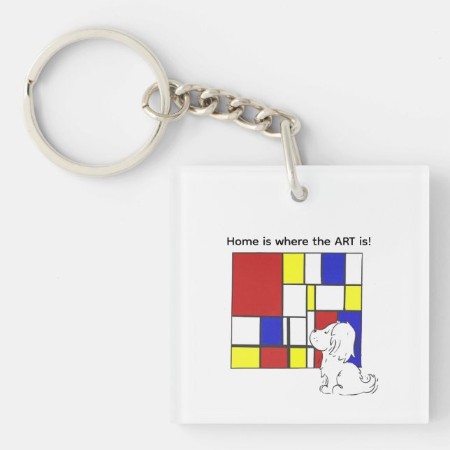 Mondrian Inspired Chamomile Schlüsselanhänger (Vorderseite)