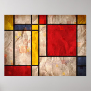 Mondrian Inspiriert Poster