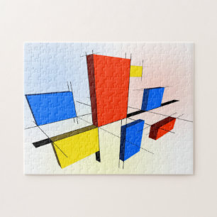 Mondrian inspirierte 3D Puzzle