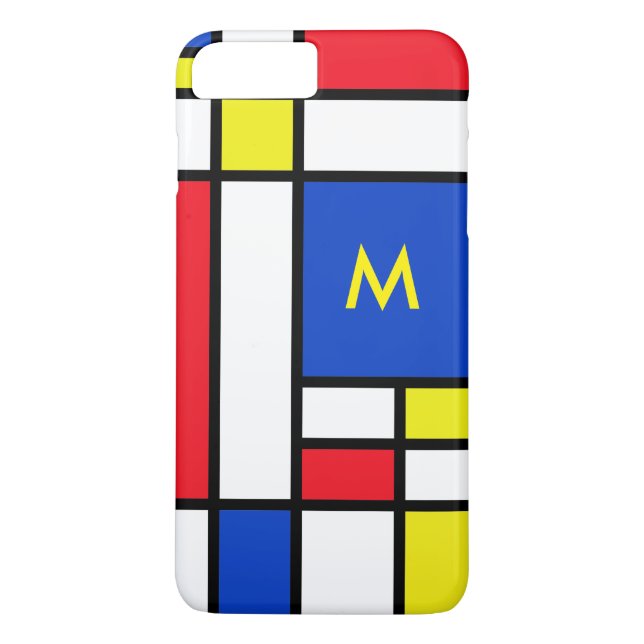Mondrian inspirierte geometrischer Case-Mate iPhone hülle (Rückseite)