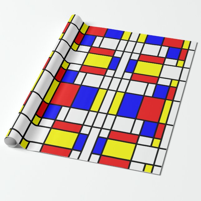 Mondrian inspirierte geschenkpapier (Ungerollt)
