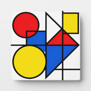 Mondrian-Komposition in Primärfarben Fotoplatte