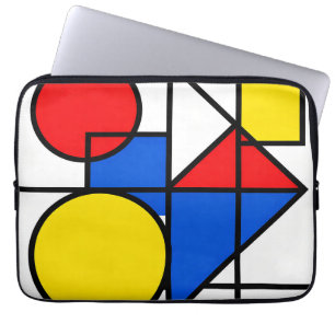 Mondrian-Komposition in Primärfarben Laptopschutzhülle