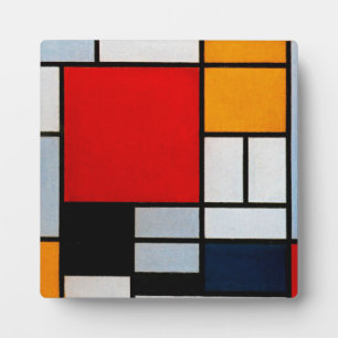 Mondrian - Komposition mit großer roter Fläche Fotoplatte