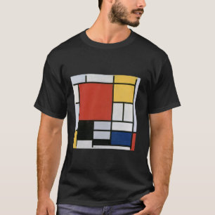 Mondrian Komposition mit Red Yellow Blue Ar T-Shirt