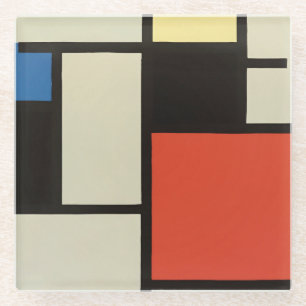 Mondrian Komposition Moderne Abstrakte Malerei Art Glasuntersetzer