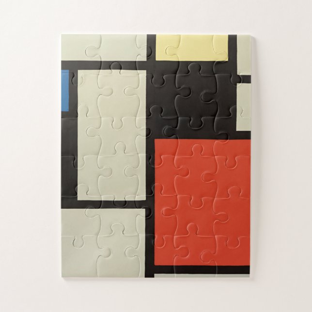 Mondrian Komposition Moderne Abstrakte Malerei Art Puzzle (Vertikal)