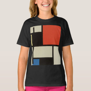 Mondrian Komposition Moderne Abstrakte Schwarze Ki T-Shirt