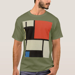 Mondrian Komposition Modernes Abstraktes Ermüdungs T-Shirt