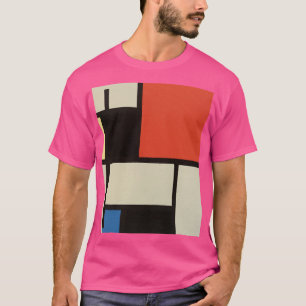 Mondrian Komposition Modernes Abstraktes Wow Pink T-Shirt