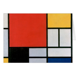 Mondrian Komposition Red Yellow Blue Black