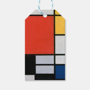 Mondrian Komposition Red Yellow Blue Black Geschenkanhänger
